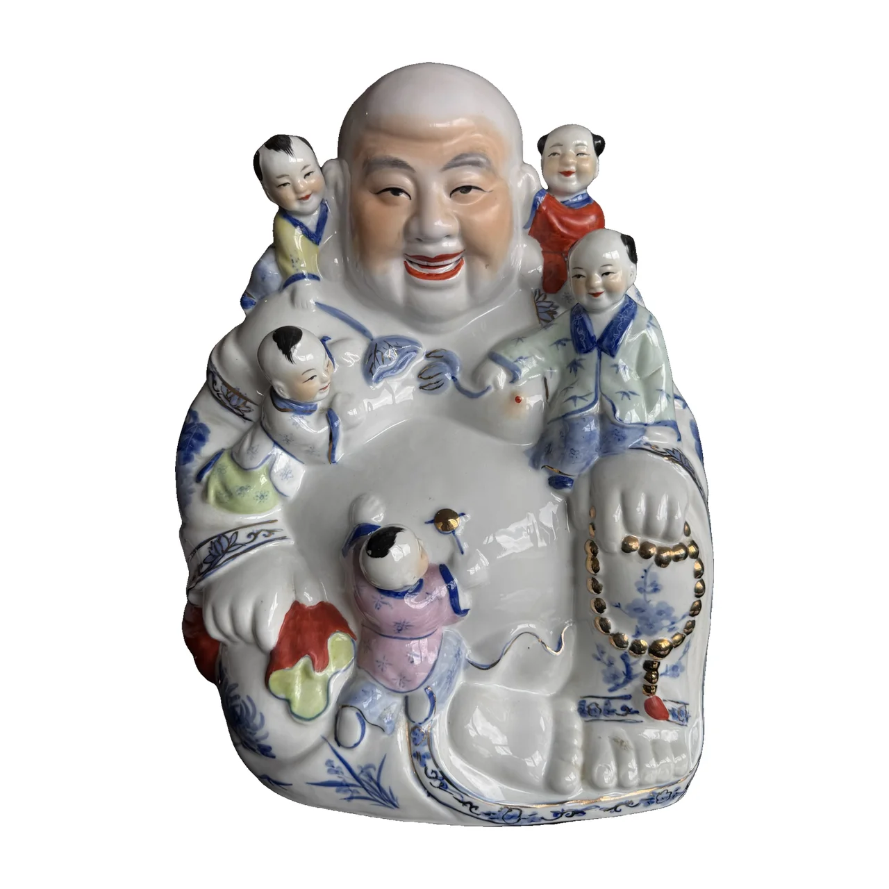 Laughing Buddha with Five Children